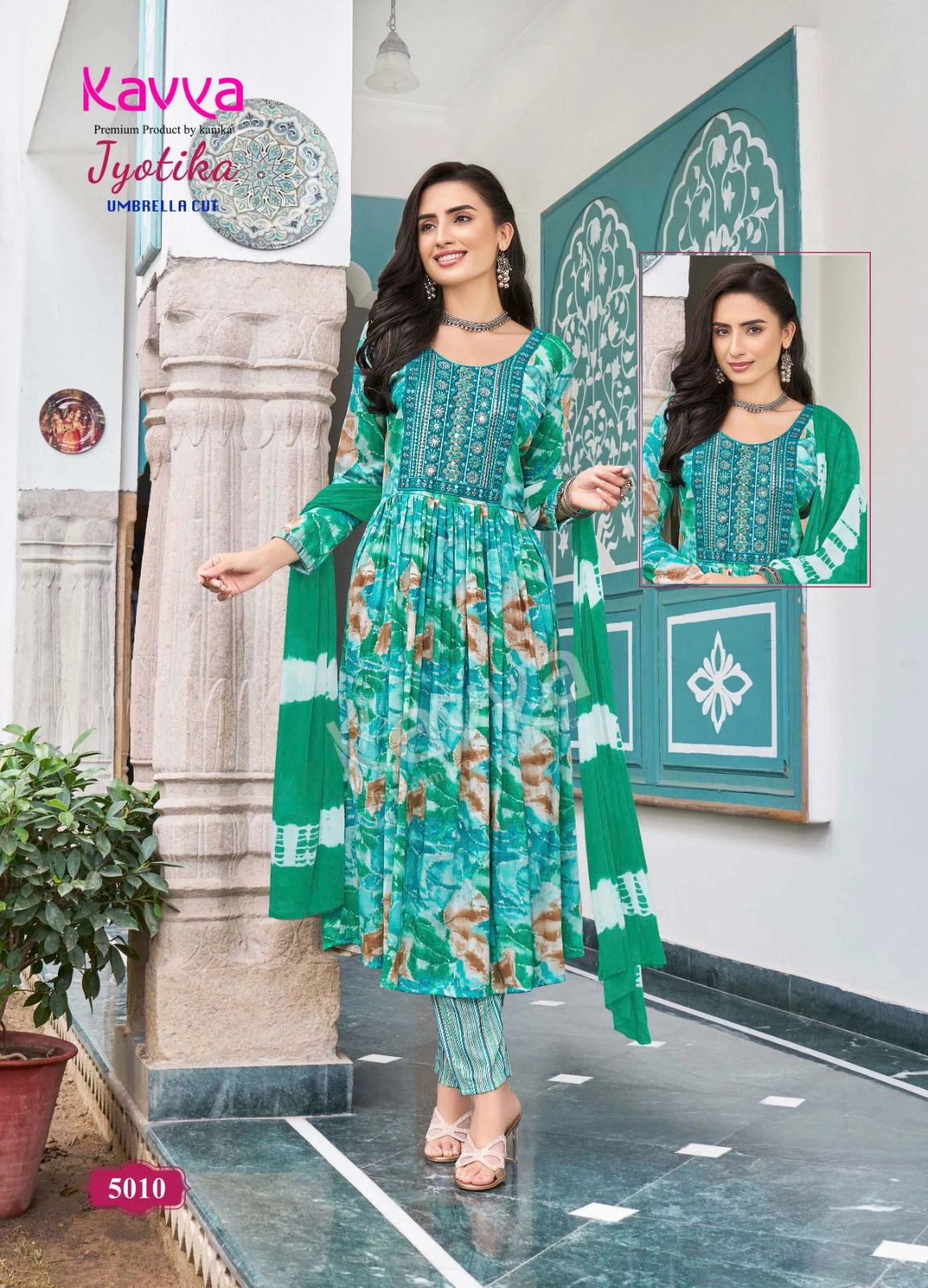 Kavya Jyotika Vol 5 Capsule Foil Print Wholesale Readymade Salwar Suit Catalog — Wholesale Readymade Suit, Kavya wholesale from Surat - Gallery Image 10